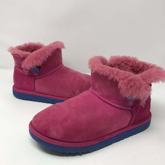 UGG Australia Hot Pink Bailey Button Boot - Picture 1 of 7